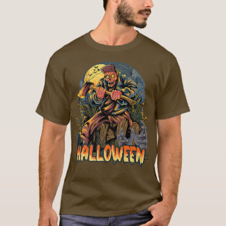 T-shirt Halloween Scary Citrouille 3907