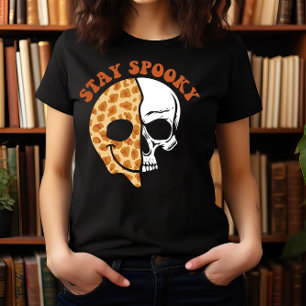 T-SHIRT HALLOWEEN SÉJOURNEZ ÉFFRAYANT SOURIRE VISAGE & 💀
