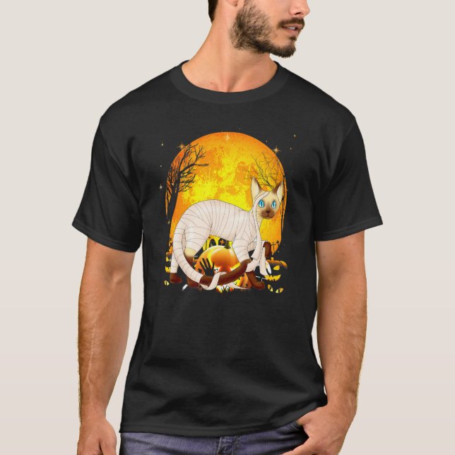 T-shirt Halloween Shirts For Boys Kids Brow Cat Mummy Pump (Devant)