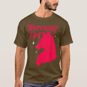 T-shirt Halloween Silhouette Werewolf For Girls 3924