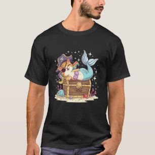 T-shirt Halloween Sirène Pirate Chat Mignon Drôle pour Hom