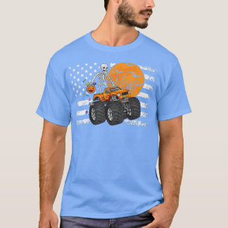 T-shirt Halloween Skeleton équitation Monster Truck Toddle