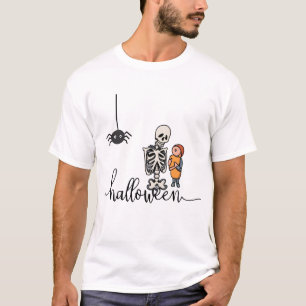 T-shirt Halloween Skeleton et un garçon