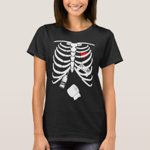 T-shirt Halloween Skeleton Game handle Beer Toilet paper