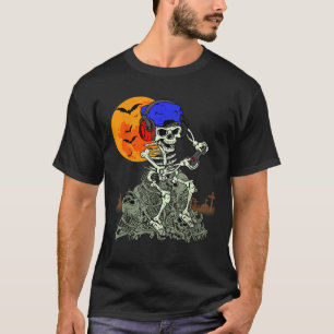 T-shirt Halloween Skeleton Gamer jeu vidéo garçons enfants