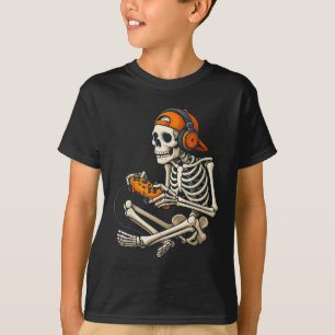T-shirt Halloween Skeleton Gamme Casques Vidéo Jeu C