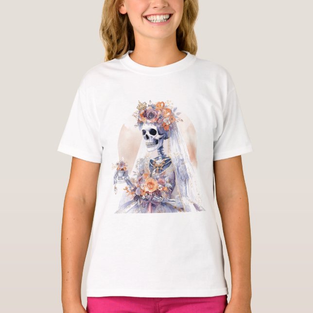 T-shirt Halloween Skeleton Kids T - Chemise (Devant)