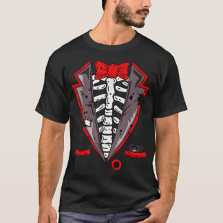 T-shirt Halloween Skeleton Tuxedo Costume cadeau