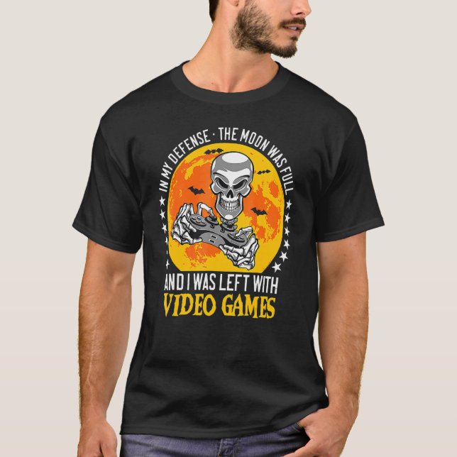 T-shirt Halloween Skeleton Video Gamer Contrôleurs Garçons (Devant)