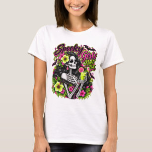 T-shirt Halloween Soirée de Boo-ze   Fille squelette