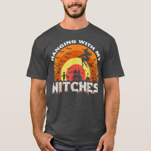 T-shirt Halloween sorcière drôle accroché à mes sorcières