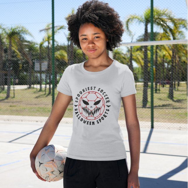 T-shirt Halloween sport de soccer Spookiest (Créateur téléchargé)