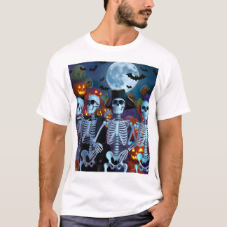 T-shirt Halloween squelette de danse