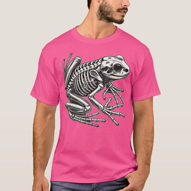 T-shirt Halloween squelette de grenouille (Devant)