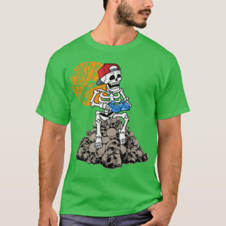 T-shirt Halloween Squelette Gamer Vidéo Gamer Garçons Enfa