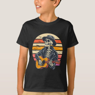 T-shirt Halloween Squelette Jouer Guitare Rock Et Roll Nd