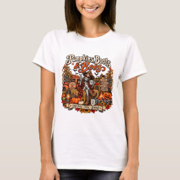 T-Shirt Halloween squelette Pumpkins Boots & Boos