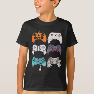 T-shirt Halloween Squelette Zombie Contrôleurs de jeu mama