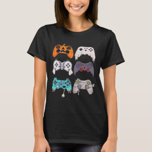 T-shirt Halloween Squelette Zombie Contrôleurs de jeu mama
