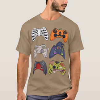 T-shirt Halloween Squelette Zombie Contrôleurs de jeu mama