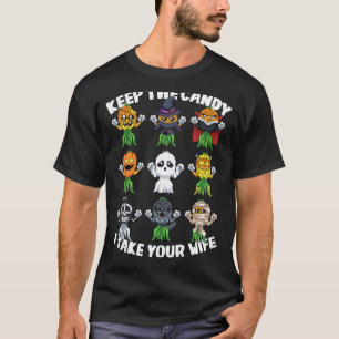T-shirt Halloween Swinger Garder Le Bonbon Je Prends Ta Fe