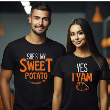 Halloween Thanksgiving couple assorti Oui I Yam