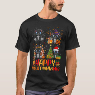 T-shirt Halloween Thanksgiving Noël Cougar Hallomerci