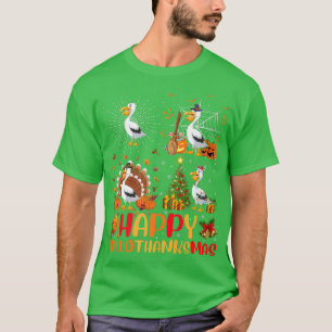 T-shirt Halloween Thanksgiving Noël Pelican Bird Hall
