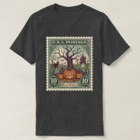 Halloween timbre postal vintage