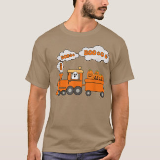 T-shirt Halloween Train Boo Funny Ghost Pumkin Ki