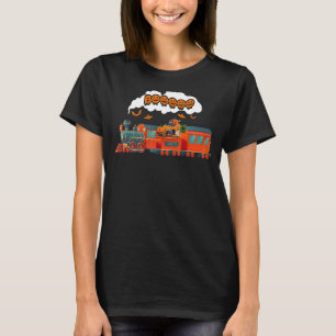T-shirt Halloween Train Boo Funny Ghost Pumkin Ki