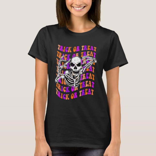 T-shirt Halloween Trick ou Treat (Devant)