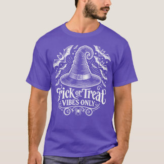T-shirt Halloween Trick ou Treat Vibes Uniquement sorcier