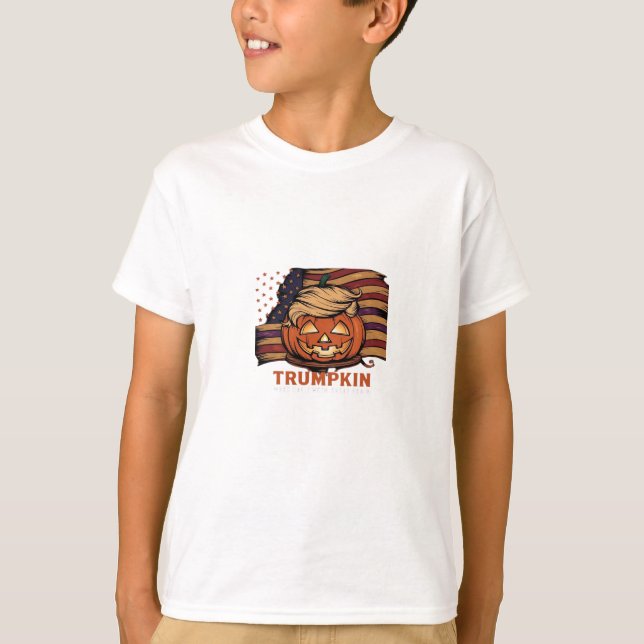 T-shirt Halloween, Trumpkin Citrouille, Rendre Halloween g (Devant)
