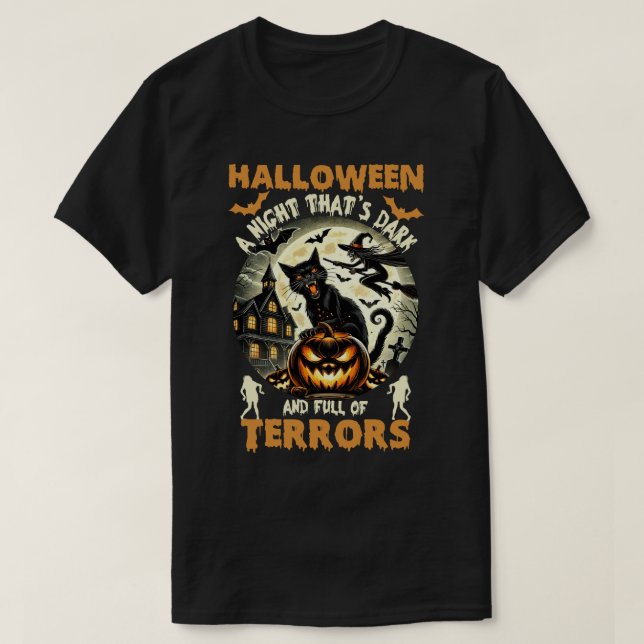 T-shirt Halloween : une nuit sombre (Design devant)
