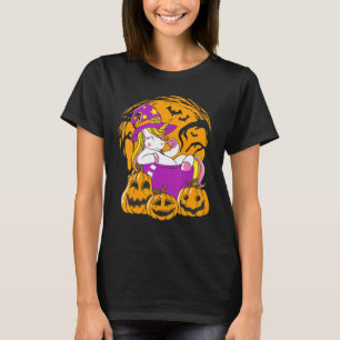 T-shirt Halloween Unicorne Citrouille Carnaval fête d'Hall