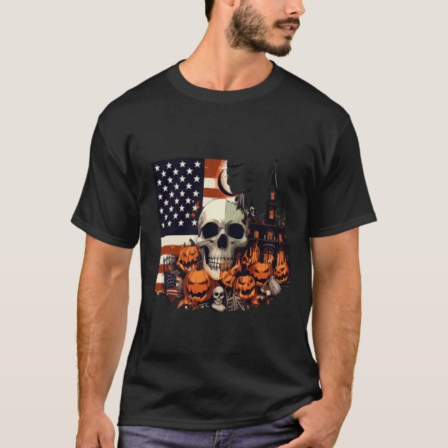 T-shirt Halloween usa United states  (Devant)