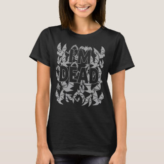 T-shirt Halloween Vampire Chats Costume Im Dead Goth Musiq