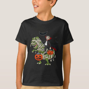 T-shirt Halloween Vampire équitation T Rex Fun Boys Girls