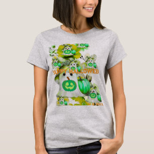 T-shirt Halloween Vert profond de la mer Fantôme Png, Ten