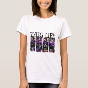 T-shirt Halloween Villages Thug Life Rétro