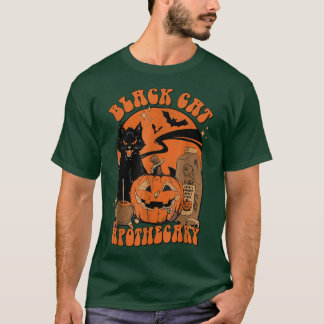 T-shirt Halloween vintage Cat noir costume sorcière Ha
