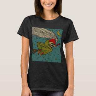 T-shirt Halloween vintage, sorcière maléfique voler sur le