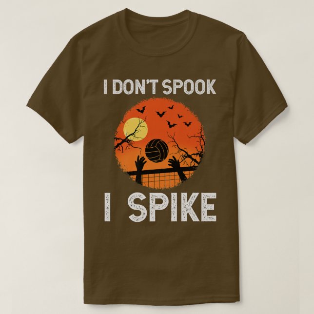 T-shirt Halloween Volleyball Player Spike Game Sport Net  (Design devant)