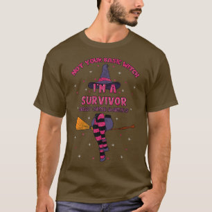 T-shirt Halloween Witch Pink Awareness Ribbon Breast Cance