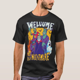 T-shirt Halloween Zombie Horreur squelette fantôme sorcièr