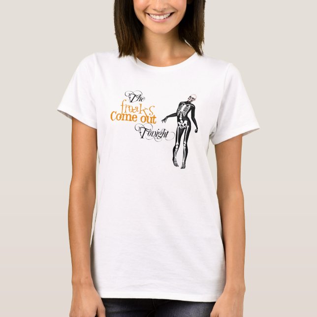 T-shirt Halloween Zombie Skeleton (Devant)