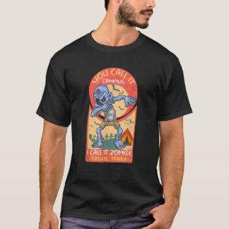 T-shirt Halloween Zombie Survival Entraînement drôle Costu
