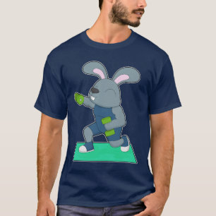T-shirt Haltères de musculation de bodybuilder de lapin