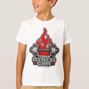 T-shirt Haltères de musculation personnalisés Salle de spo